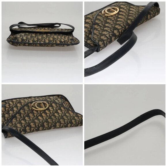 Christian Dior Trotter Canvas Shoulder Bag Navy Auth 109698 - Picture 16 of 16